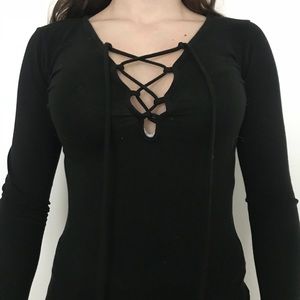 Forever 21 V-Neck Long Sleeve